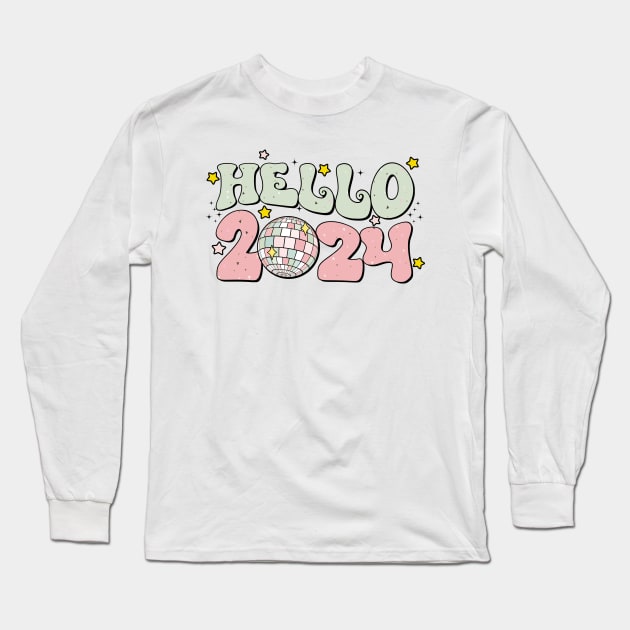 hello 2024 Long Sleeve T-Shirt by MZeeDesigns